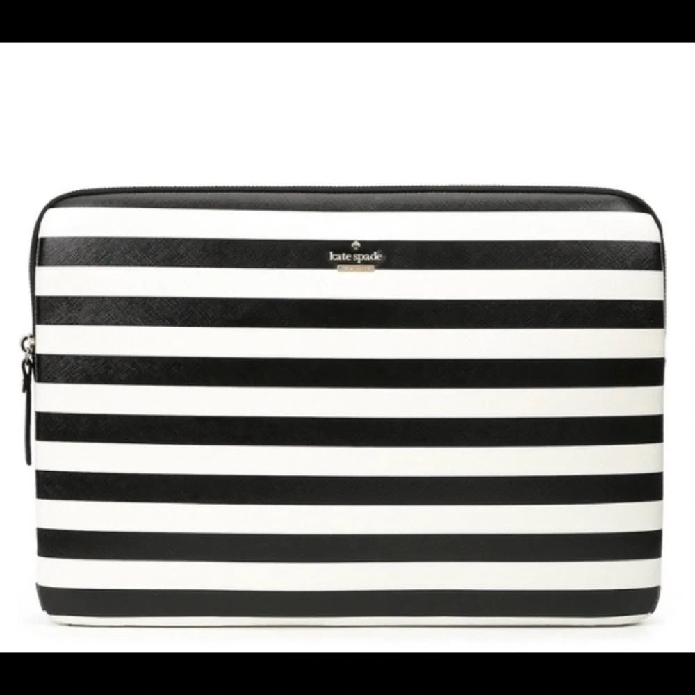 Kate Spade CREAM PATTERN VEGAN LEATHER LAPTOP BAG